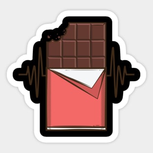 Cocoa Chocolate Heartbeat Tshirt Sticker